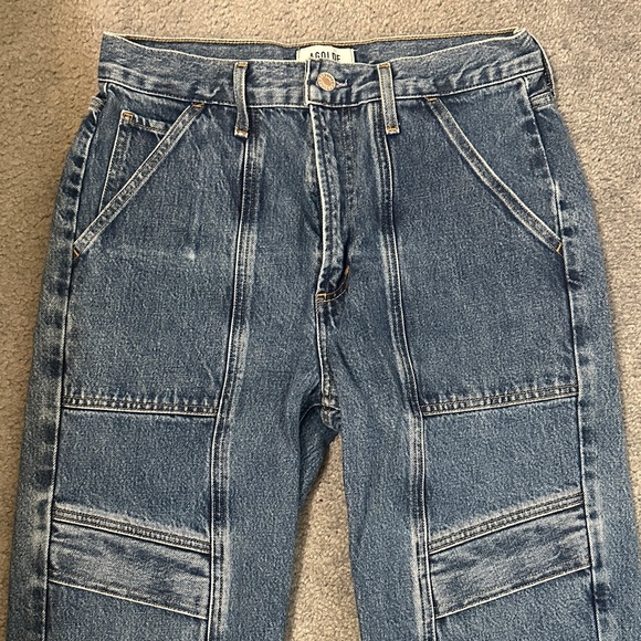 Agolde Cooper Cargo Women’s Jeans -Blue Wash - Picture 2 of 4